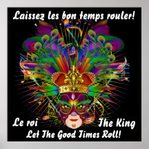Mard Gras Theme The King 40 X40  Please View Notes Print