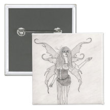Mardi #1 Graphite Faery Button
