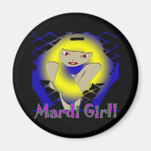 mardi girl refrigerator magnets