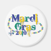 Mardi Gras 2010 beads bc Refrigerator Magnets