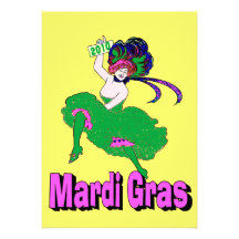 Mardi Gras 2010 Lady Custom Invite