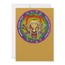 Mardi Gras 2011 Joker-V-3 Custom Invitations