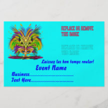 Mardi Gras 5.5" x 8.5"  Please View Notes Custom Flyer