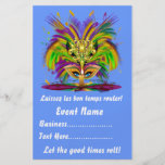 Mardi Gras 5.5" x 8.5"  Portrait Please View Notes Flyer Design