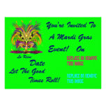 Mardi Gras 6.5" x 8.75" Landscape Plse View Notes Custom Invite