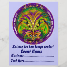 Mardi Gras 8.5" x 11" Please View Notes Custom Flyer