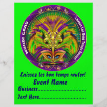 Mardi Gras 8.5" x 11" Please View Notes Flyers