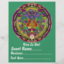 Mardi Gras 8.5" x 11" Portrait  Please View Notes Flyer Design