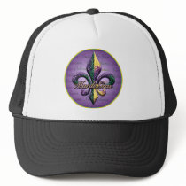 Mardi Gras bead Fleur de lis 2 Hat