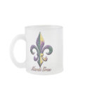 Mardi Gras bead Fleur de lis 2 mugs