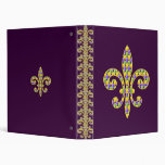 Mardi Gras bead Fleur de lis Binders