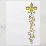 Mardi Gras bead Fleur de lis Flyer Design