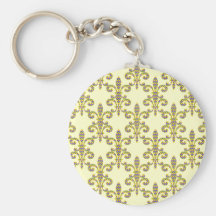 Mardi Gras bead Fleur de lis Key Chains