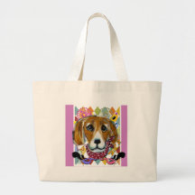 MARDI GRAS BEAGLE CANVAS BAG