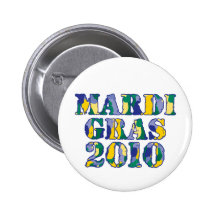 Mardi Gras Camo 2010 Pinback Button