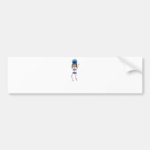 mardi gras carnaval dancer bumper sticker