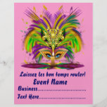Mardi Gras Carvinal 8.5" x 11"  Please View Notes Custom Flyer