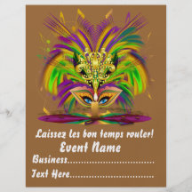 Mardi Gras Carvinal 8.5" x 11"  Please View Notes Full Colour Flyer