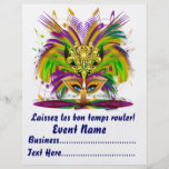 Mardi Gras Carvinal 8.5" x 11"  Please View Notes Full Colour Flyer