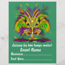Mardi Gras Carvinal 8.5" x 11"  Please View Notes Personalized Flyer