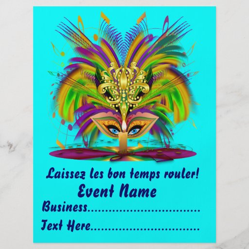 Mardi Gras Carvinal 8.5" x 11"  Please View Notes Personalized Flyer