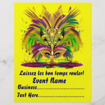 Mardi Gras Carvinal 8.5" x 11"  Please View Notes Personalized Flyer