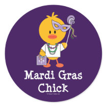 Mardi Gras Chick Stickers stickers