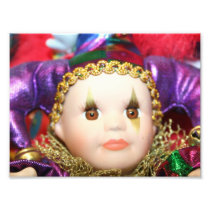 Mardi Gras clown Photographic Print