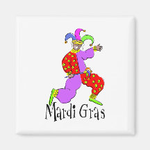 Mardi Gras Clown Refrigerator Magnet