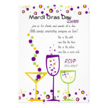 Mardi Gras Cocktails Personalized Invitation