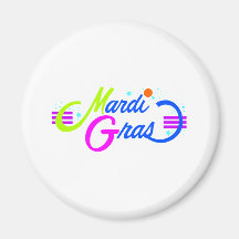 Mardi Gras Colour Refrigerator Magnet