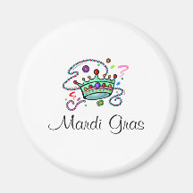 Mardi Gras Crown Fridge Magnets