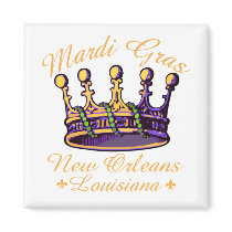 Mardi Gras Crown Fridge Magnet