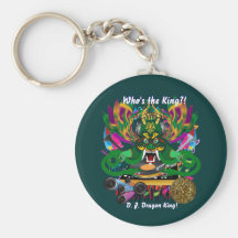Mardi Gras D. J. Dragon King View Hints please Keychain