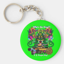 Mardi Gras D. J. Dragon King View Hints please Keychain