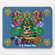 Mardi Gras D. J. Dragon King View Hints please Mouse Pad