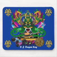 Mardi Gras D. J. Dragon King View Hints please Mouse Pads