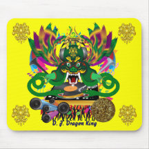 Mardi Gras D. J. Dragon King View Hints please Mouse Pads