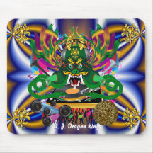 Mardi Gras D. J. Dragon King View Hints please Mouse Pads