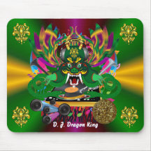 Mardi Gras D. J. Dragon King View Hints please Mouse Pads