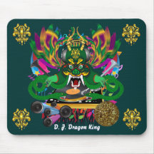 Mardi Gras D. J. Dragon King View Hints please Mouse Pad