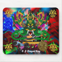 Mardi Gras D. J. Dragon King View Hints please Mouse Pads