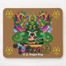 Mardi Gras D. J. Dragon King View Hints please Mouse Pad