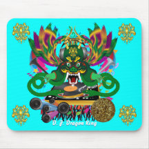 Mardi Gras D. J. Dragon King View Hints please Mouse Pad