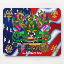 Mardi Gras D. J. Dragon King View Hints please Mouse Pad