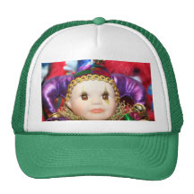 Mardi Gras Doll Mesh Hat