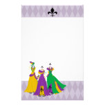 Mardi Gras Dress Shop Custom Stationery