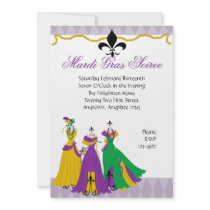 Mardi Gras Dress Shop Invitation