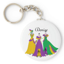 Mardi Gras Dress Shop Key Chain