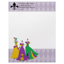 Mardi Gras Dress Shop Letterhead Template